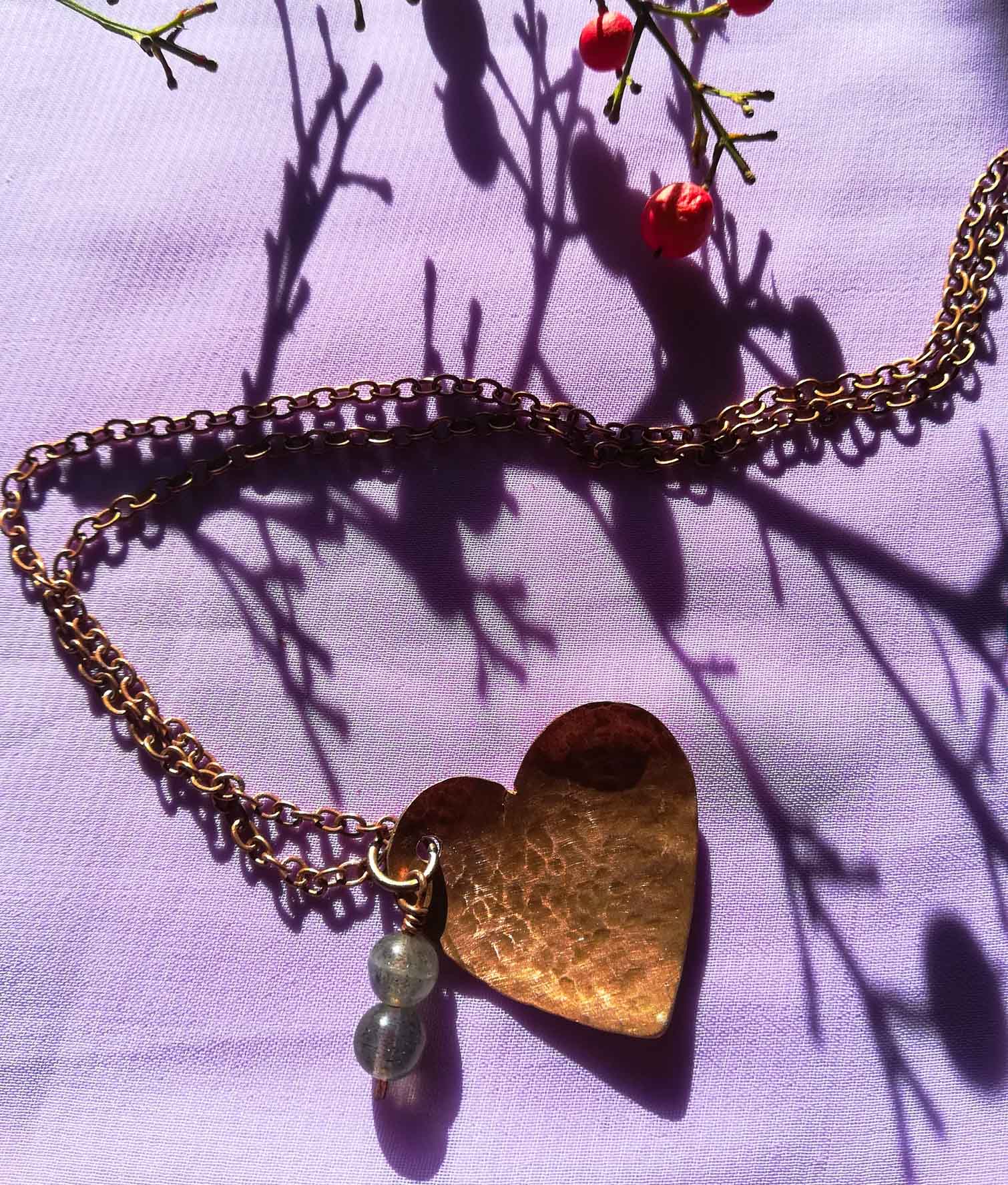 Collana Cuore/Labradorite - immagine 2