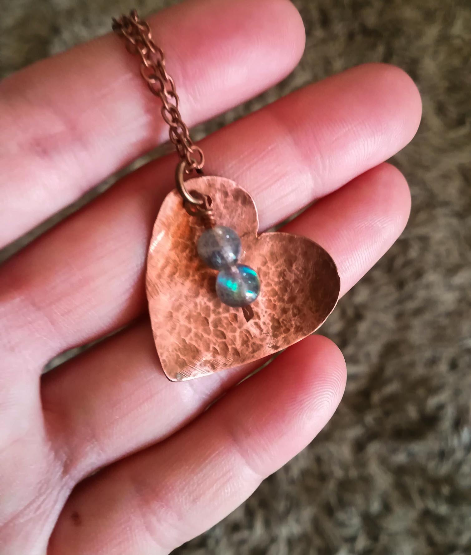 Collana Cuore/Labradorite